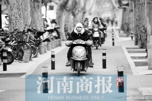 金水路防疫路附近，路樁間距很小，電動(dòng)車經(jīng)過(guò)時(shí)要很小心才能避開(kāi)