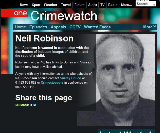 據英國廣播公司（BBC）網站消息，英國警方正在通緝一名涉嫌傳播淫穢兒童照片和性侵兒童的逃犯，有跡象顯示，他有可能潛伏在中國北京的國際學校當老師。