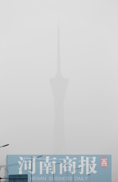 鄭州市區，霧霾再次來襲