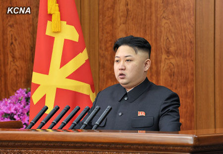 據朝中社報道，朝鮮最高領導人金正恩1日發表2013年新年賀詞。