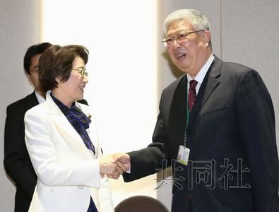 3月15日下午，日本防災(zāi)擔(dān)當(dāng)相山谷惠理子與中國(guó)民政部長(zhǎng)李立國(guó)（右）會(huì)談。