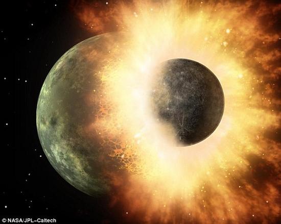 資料圖片：科學(xué)家說，45億年前跟忒伊亞行星的一場相撞，把水資源帶到了地球。
