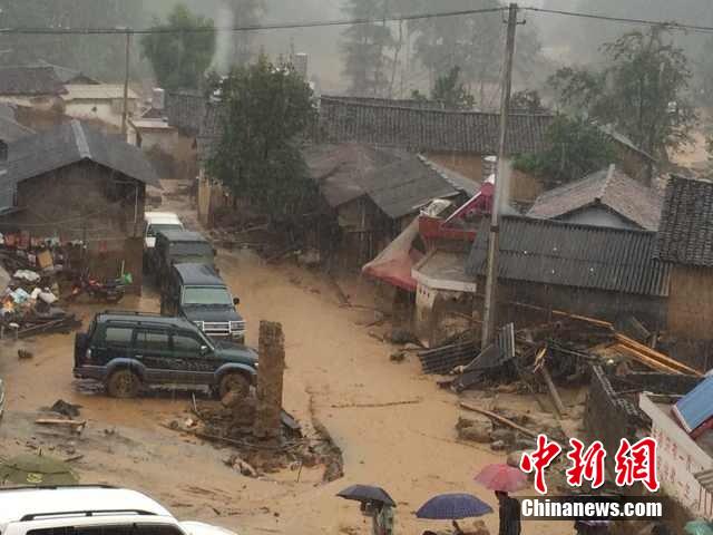 7月28日,云南省保山市隆陽區瓦房鄉喜坪村上坪小組發生山洪災害