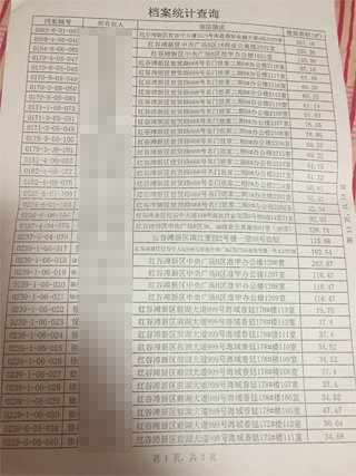 南昌中級人民法院一法官證實，他從南昌市房管局調出徐林保及其家人名下的部分房產信息表。