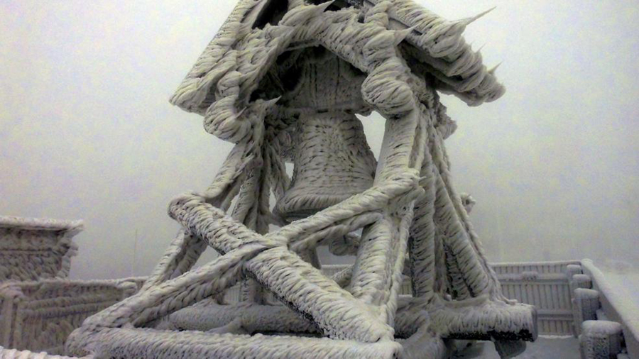 德國山區出現雪后奇景 宛如雕塑藝術 德國山區出現雪后奇景 宛如雕塑藝術